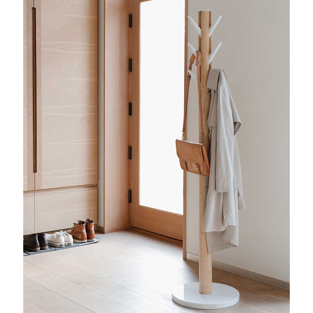 Flapper Coat Rack Wht/Nat