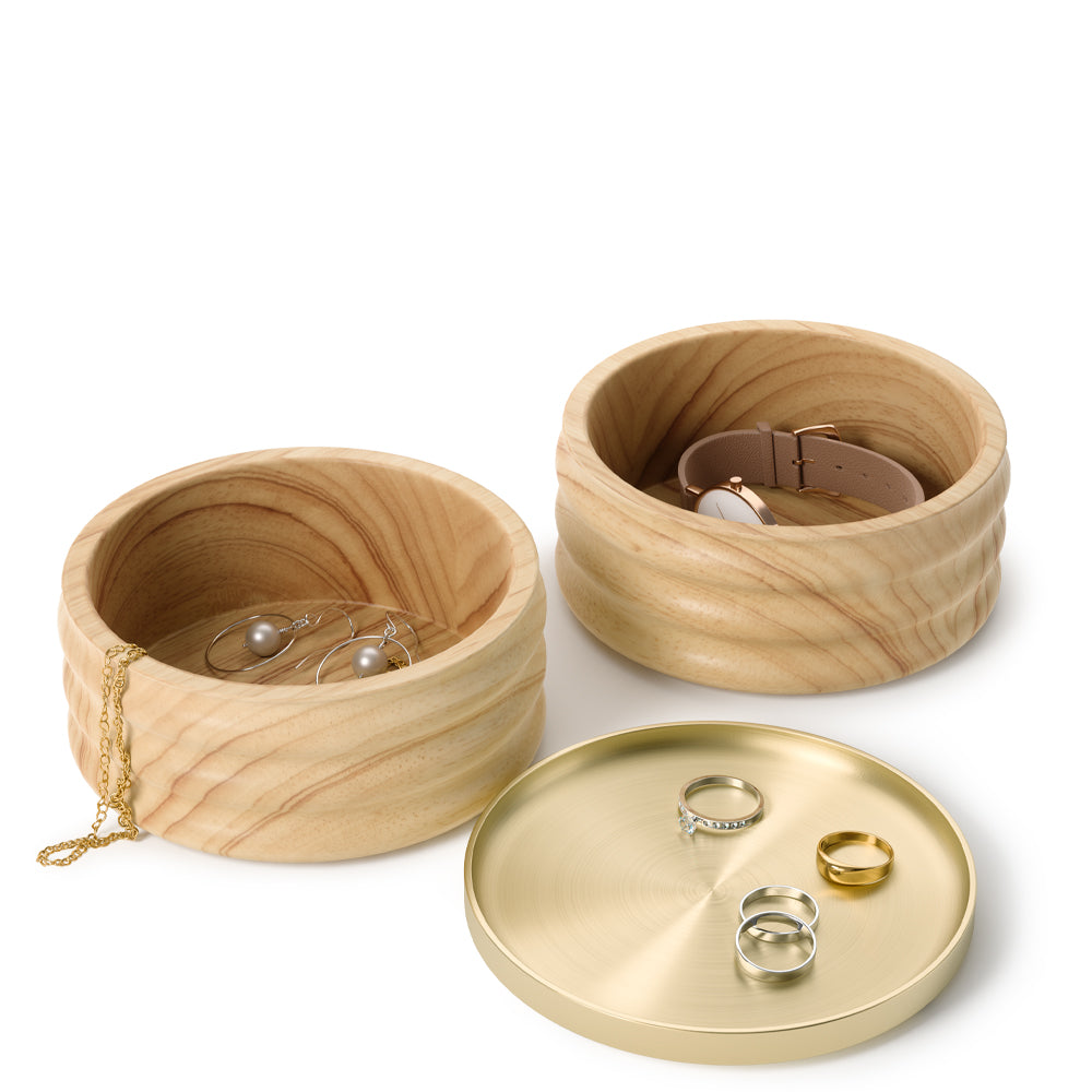 Tesora Wood Storage Box Nat/bras