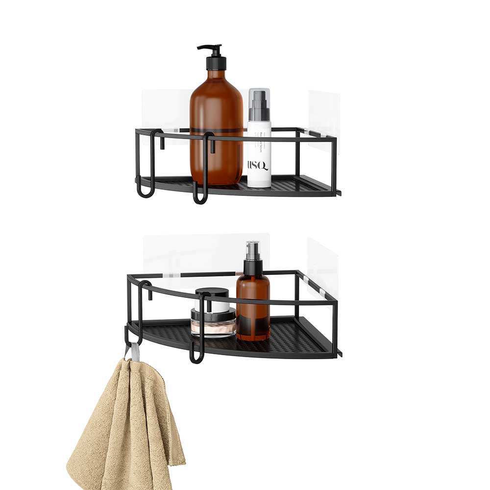 Cubiko Corner Bin Set 2 Black