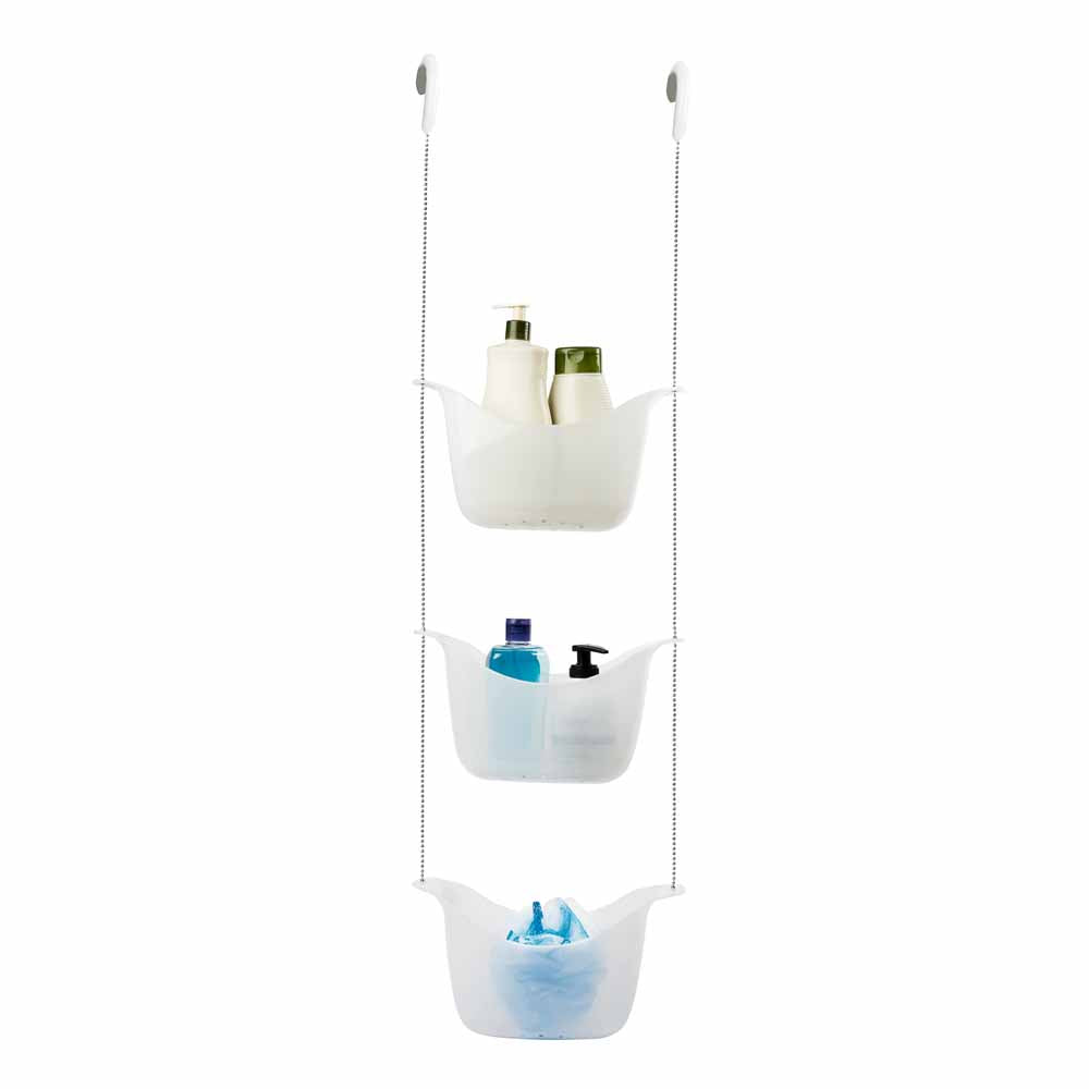 Bask Shower Caddy Wht/nkl