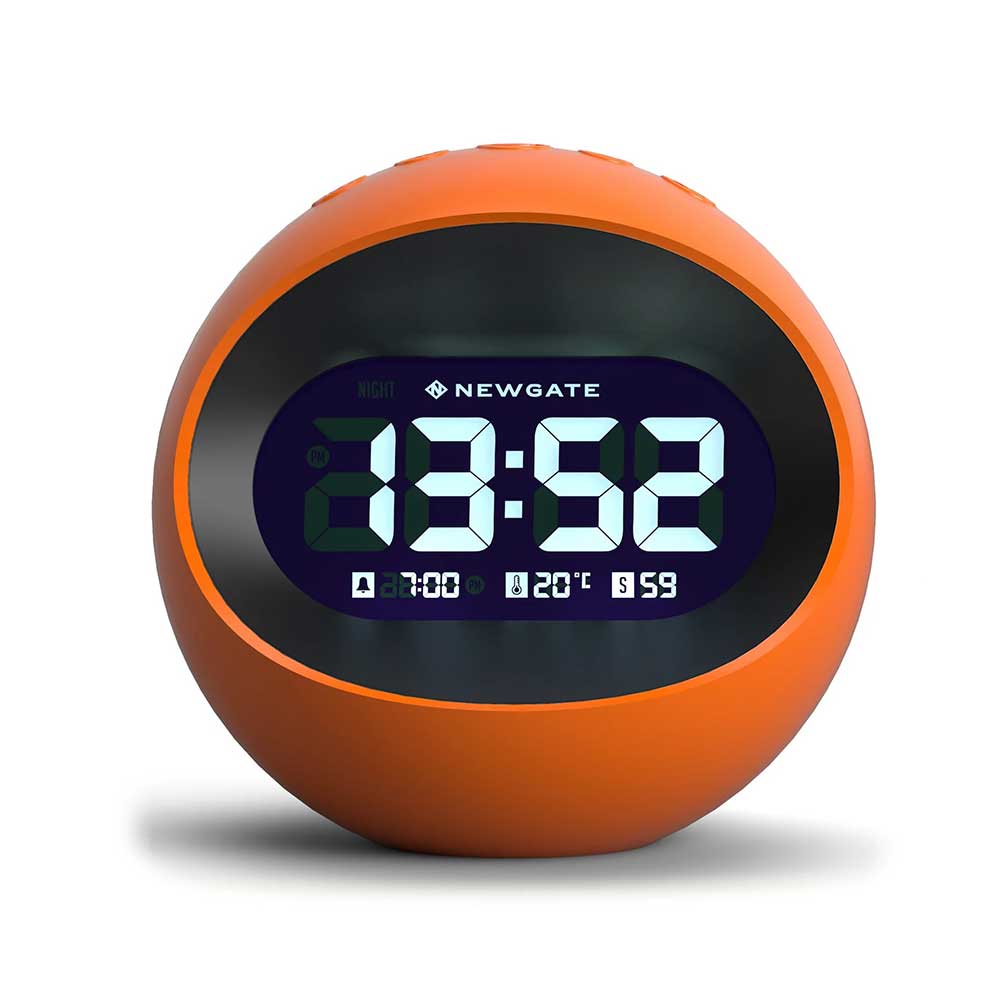 Newgate Centre Of The Earth Lcd Alarm Clock Orange