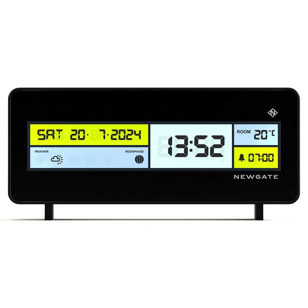 Newgate Futurama Lcd Alarm Clock Black - Black Lens