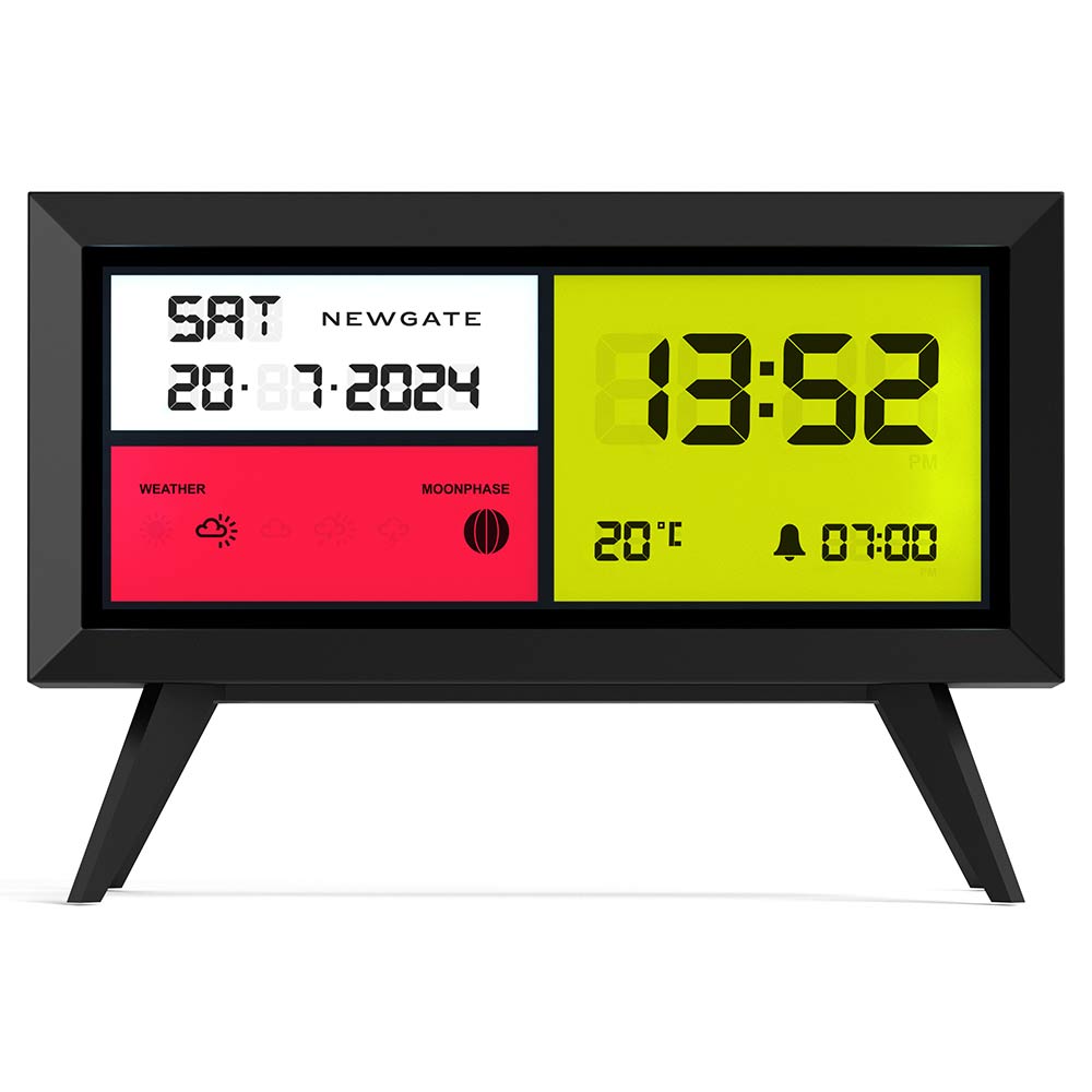 Newgate Spectronoma Lcd Alarm Clock Black