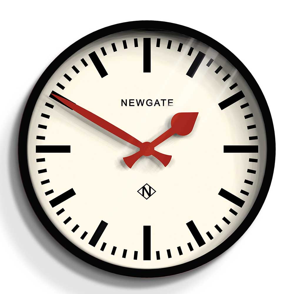 Newgate Luggage Wall Clock Black