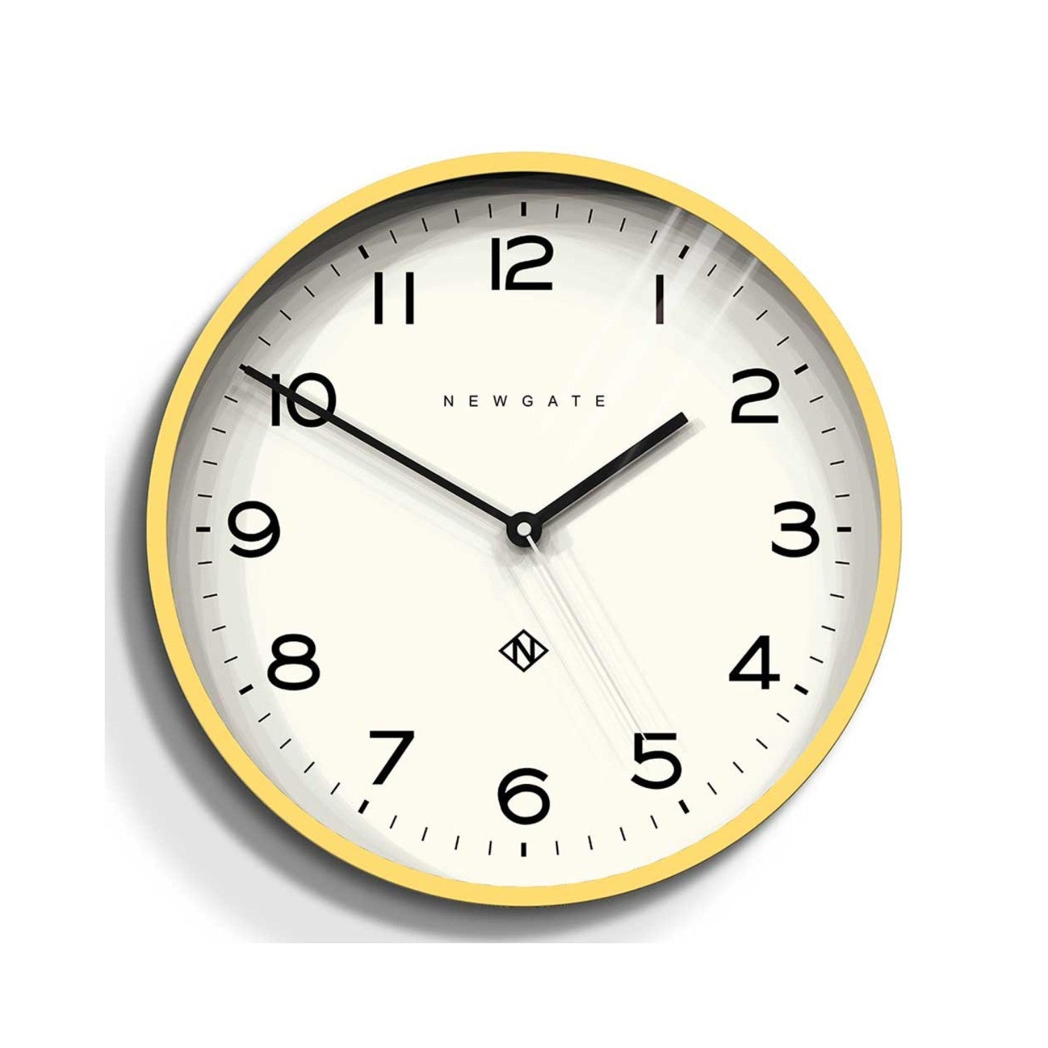 Newgate Number Three Echo Wall Clock Yellow