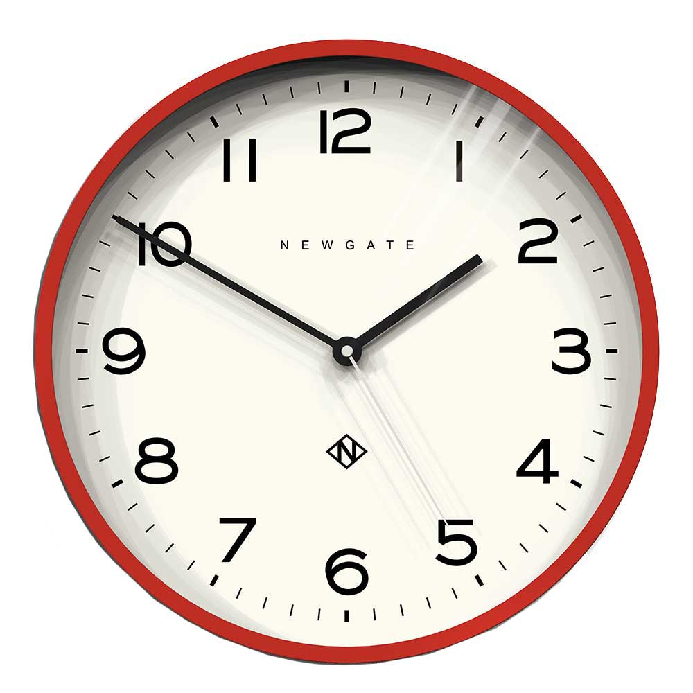 Newgate Number Three Echo Wall Clock Red