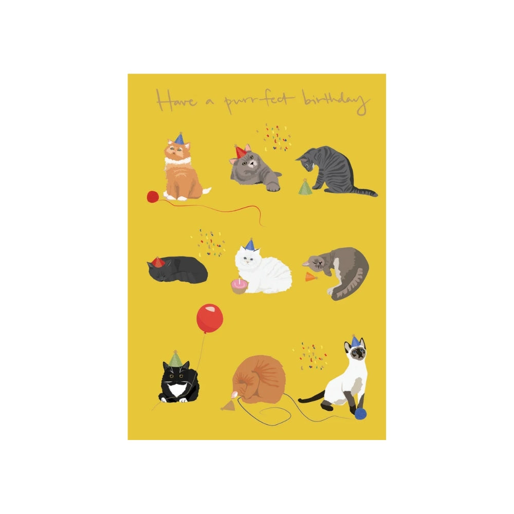 Nin Cats With Hats Greeting Card