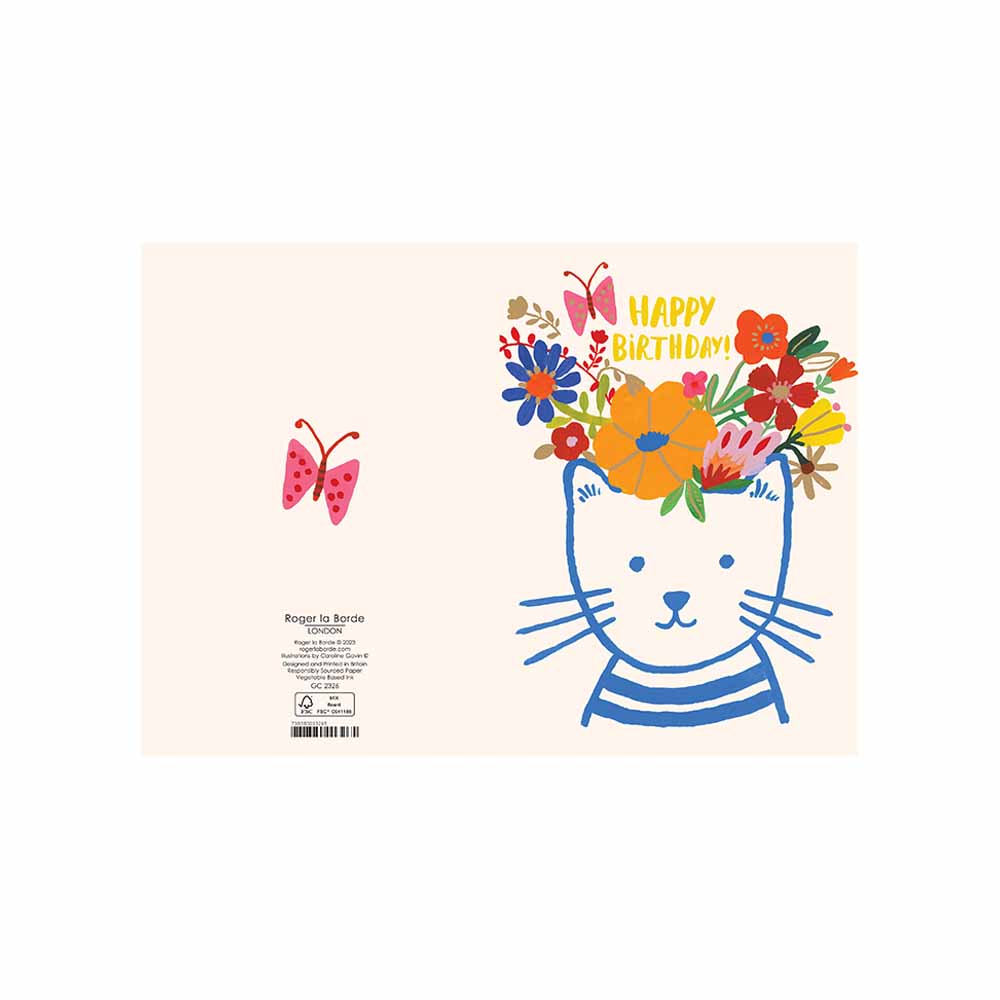 Cat Bouquet Greeting Card