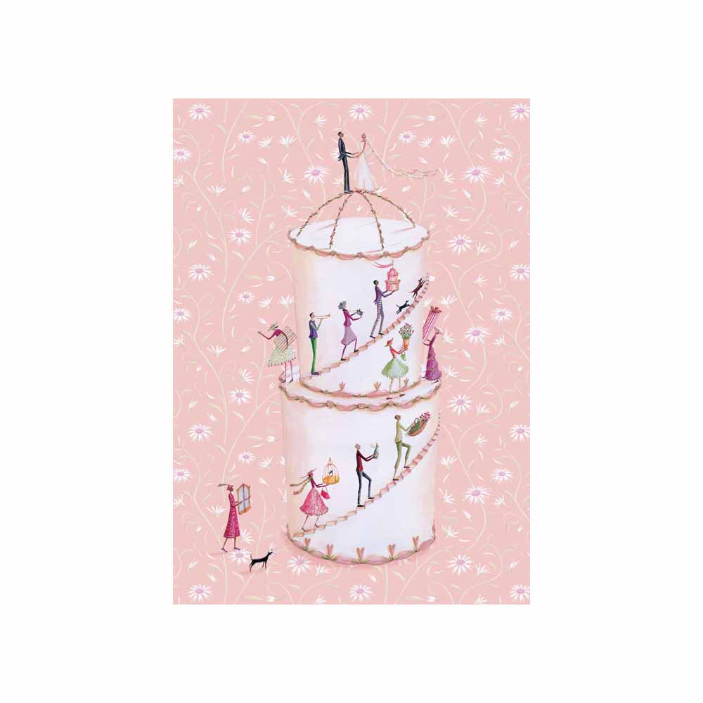 Wedding Cake Staircase Greeting Card