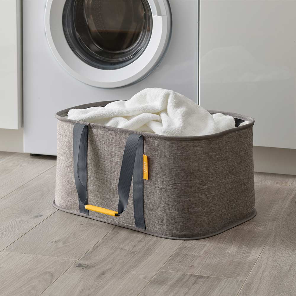 Hold-All Collapsible Laundry Basket - Grey