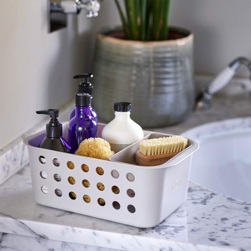 EasyStore Small Bathroom Storage Basket - Ecru