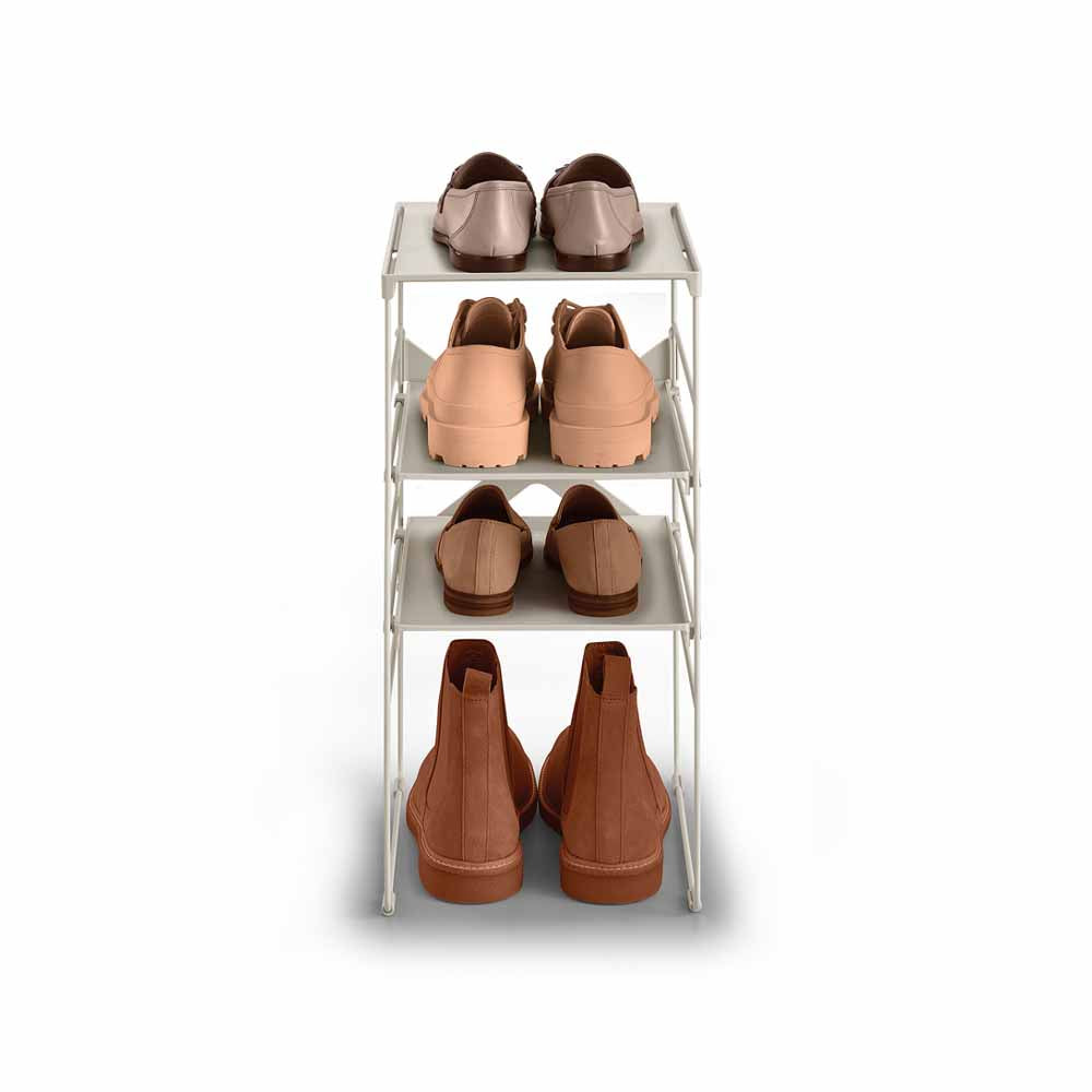 Level Adjustable Shoe Rack- Ecru