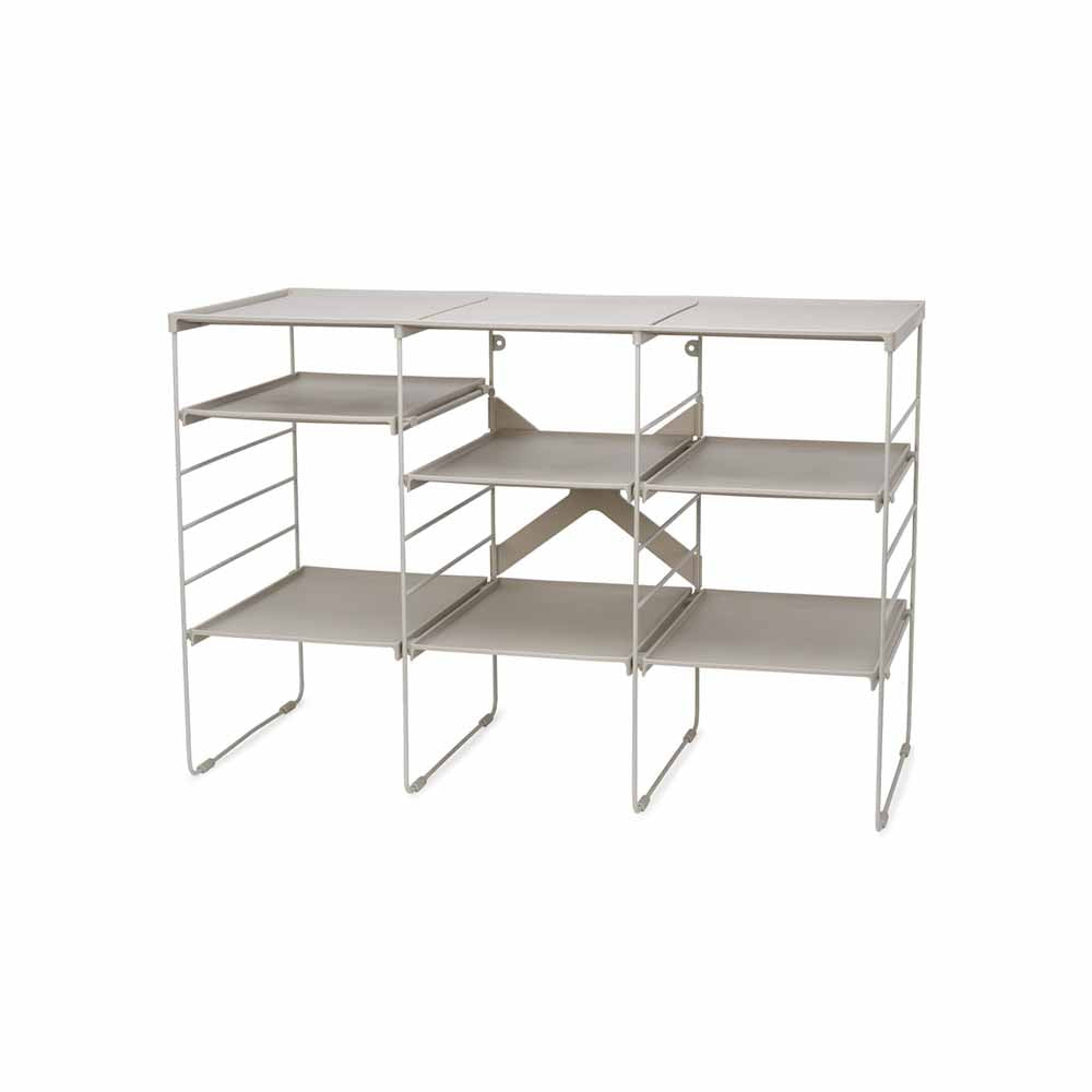 Level Plus Large Adjustable Shoe Rack - Ecru