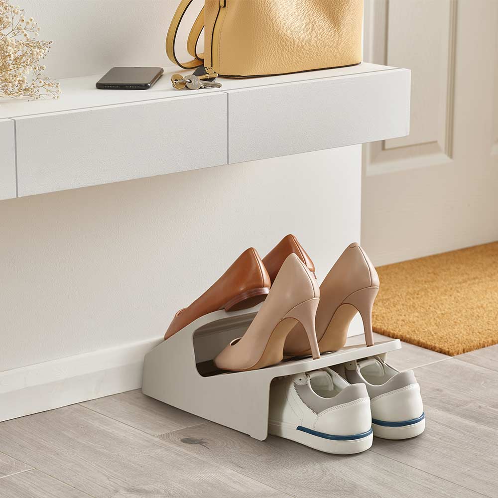 Shoe-In Compact Shoe Rack - Ecru