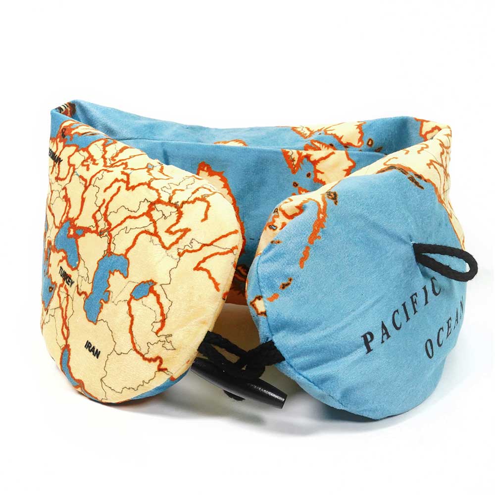 Inflatable Map Neck Pillow