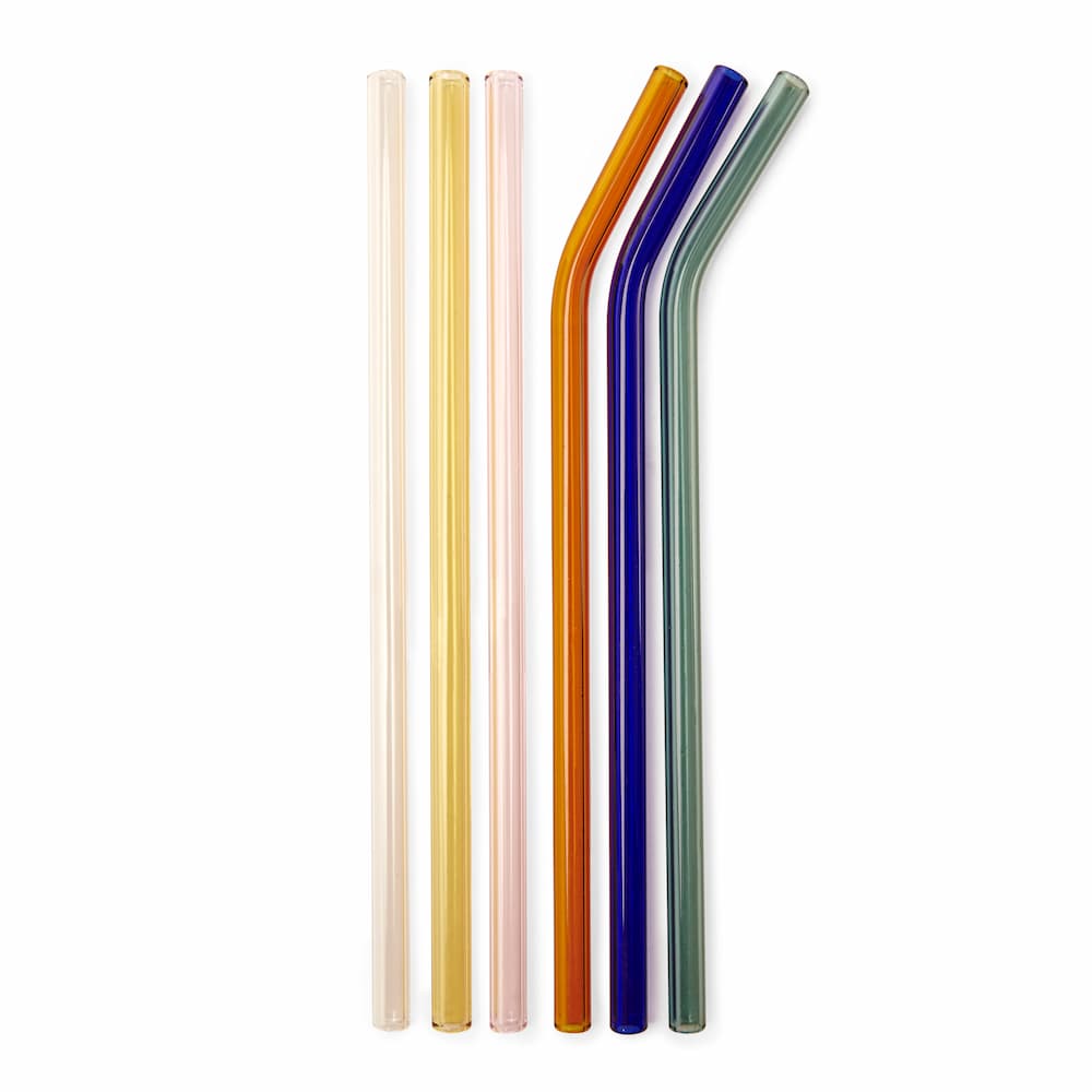 COLORED REUSABLE GLASS STRAWS