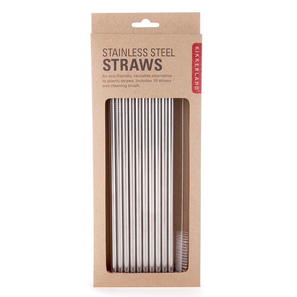 STAINLESS STEEL STRAWS S/10