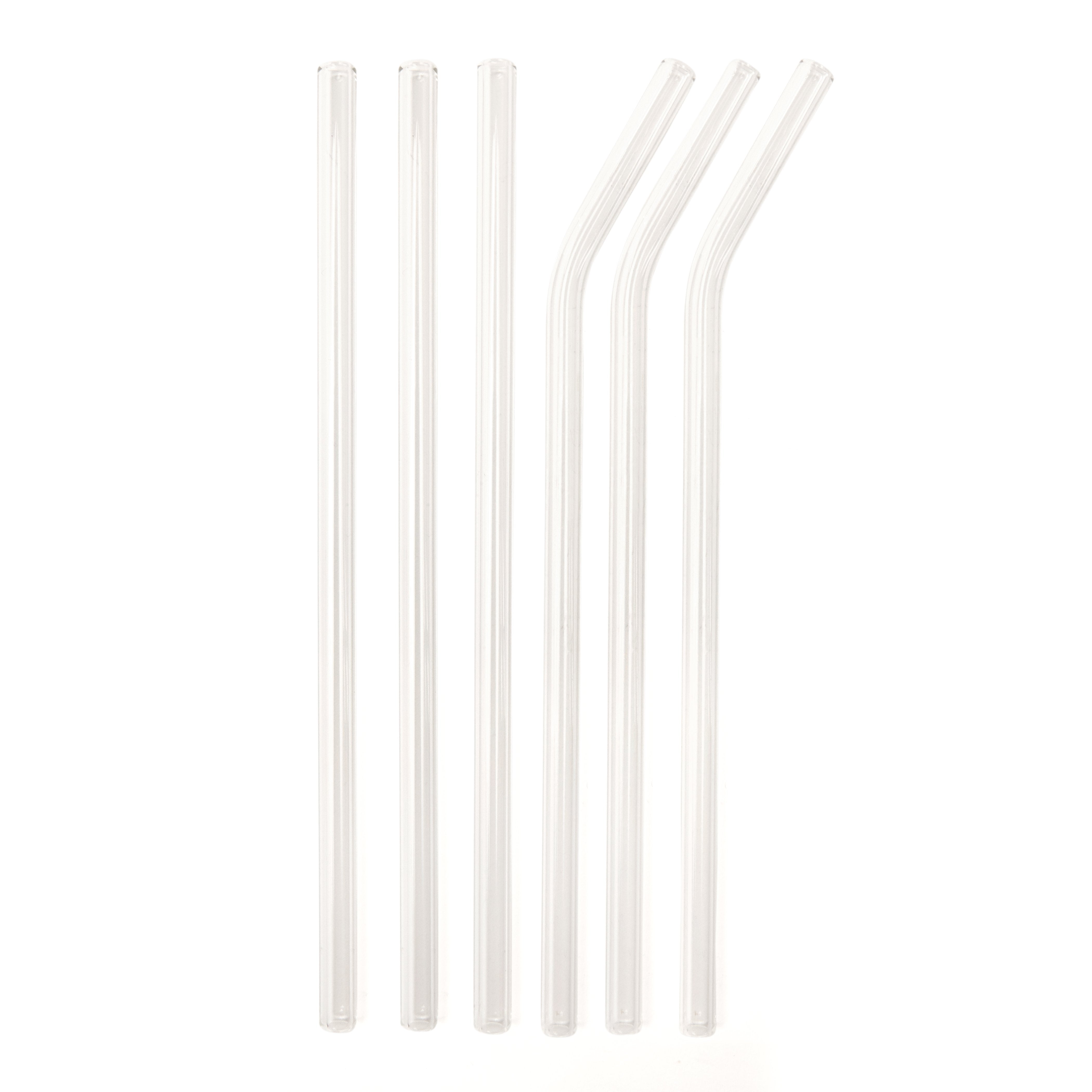 CLEAR REUSABLE GLASS STRAWS