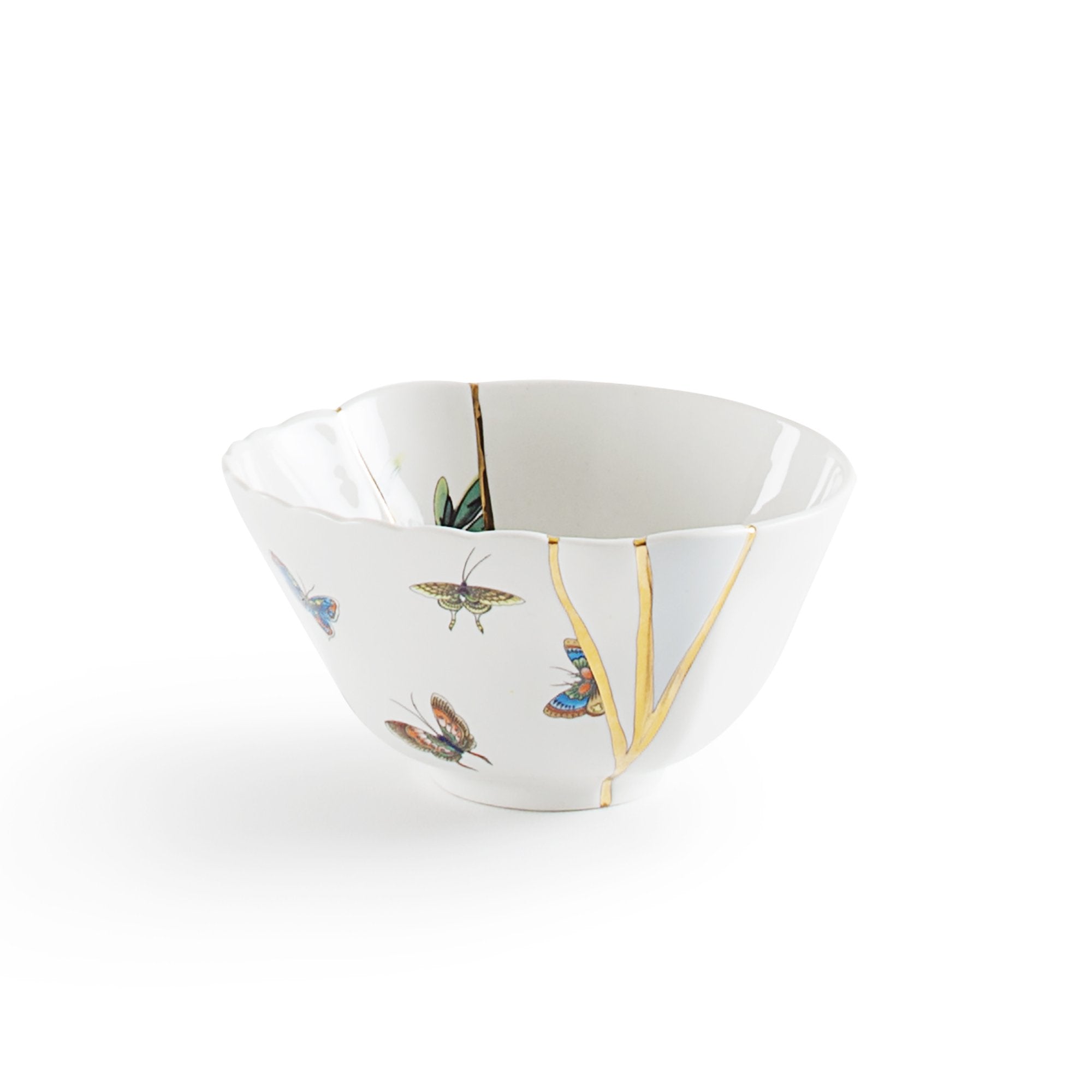 Kintsugi-n'2 Fruit Bowl In Porcelain Cm.11.5 H.6