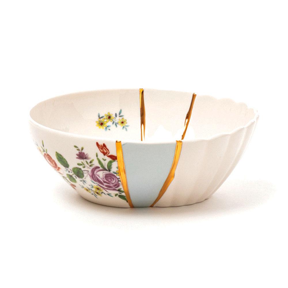 Kintsugi-n'3 Bowl In Porcelain Cm.19 H.7.2