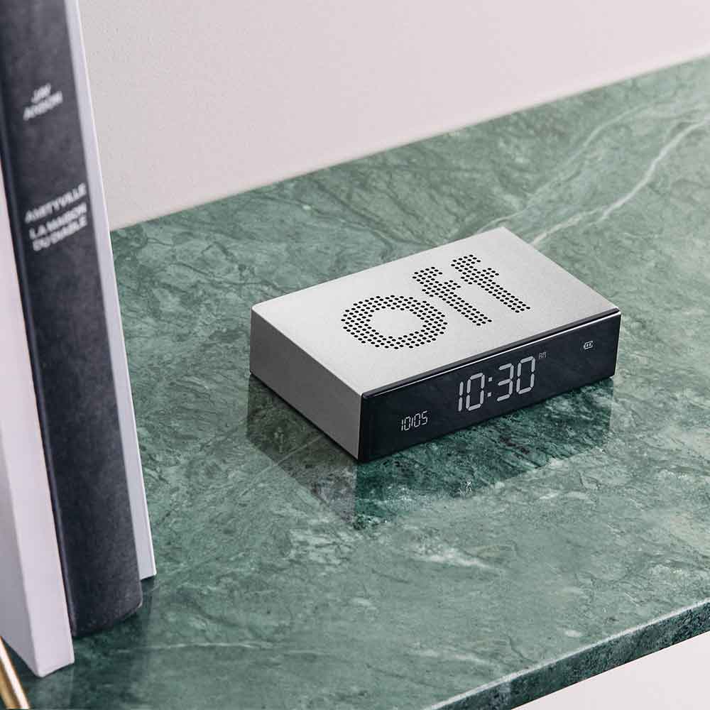 Flip Premium Alarm Clock - Alu Polished