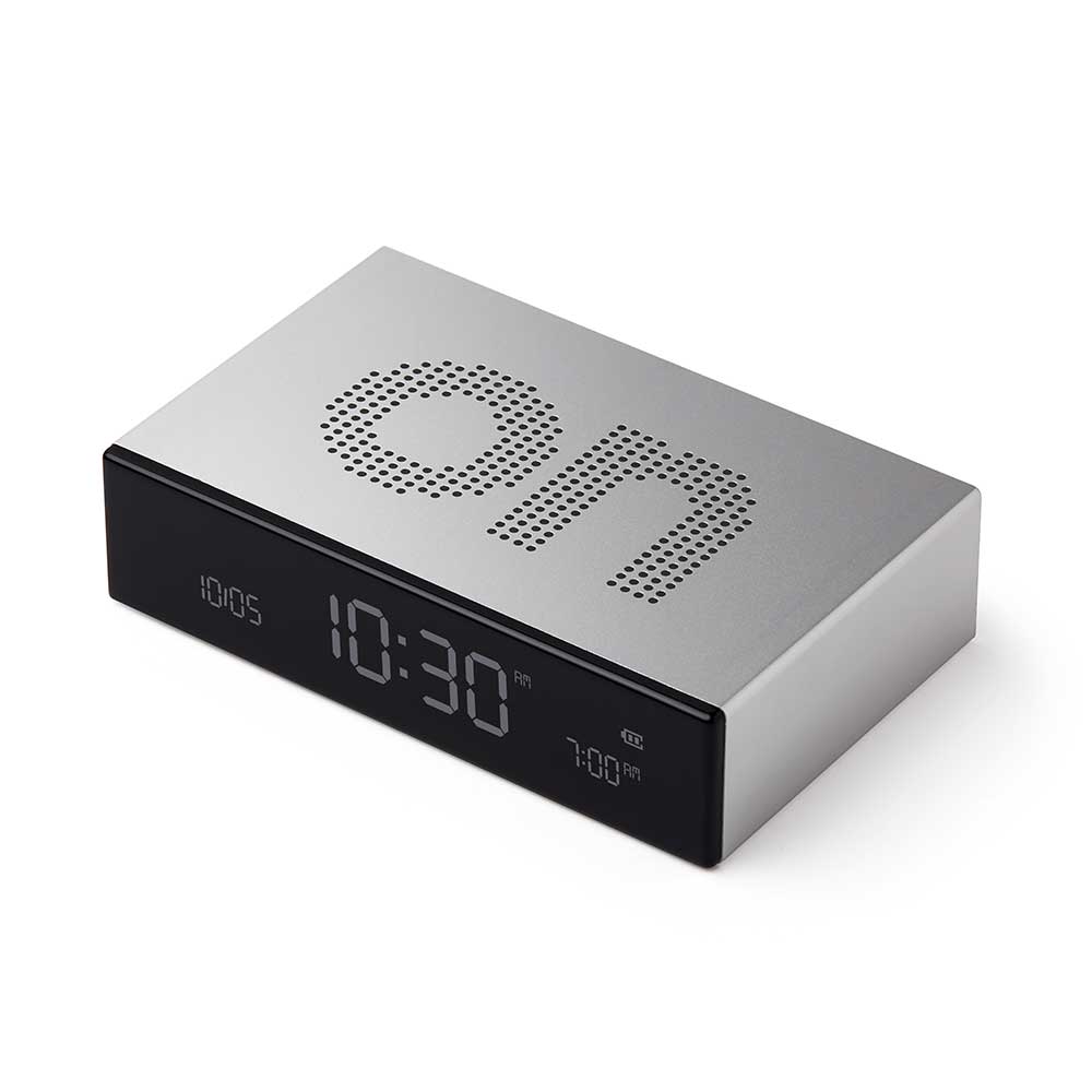 Flip Premium Alarm Clock - Alu Polished