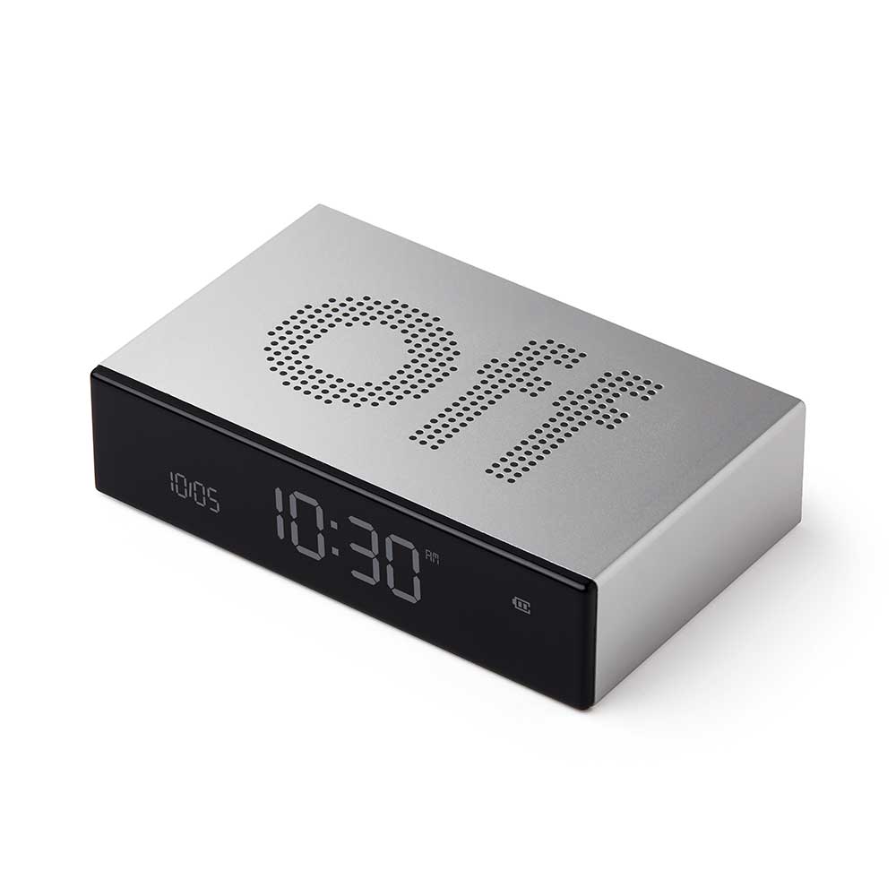 Flip Premium Alarm Clock - Alu Polished