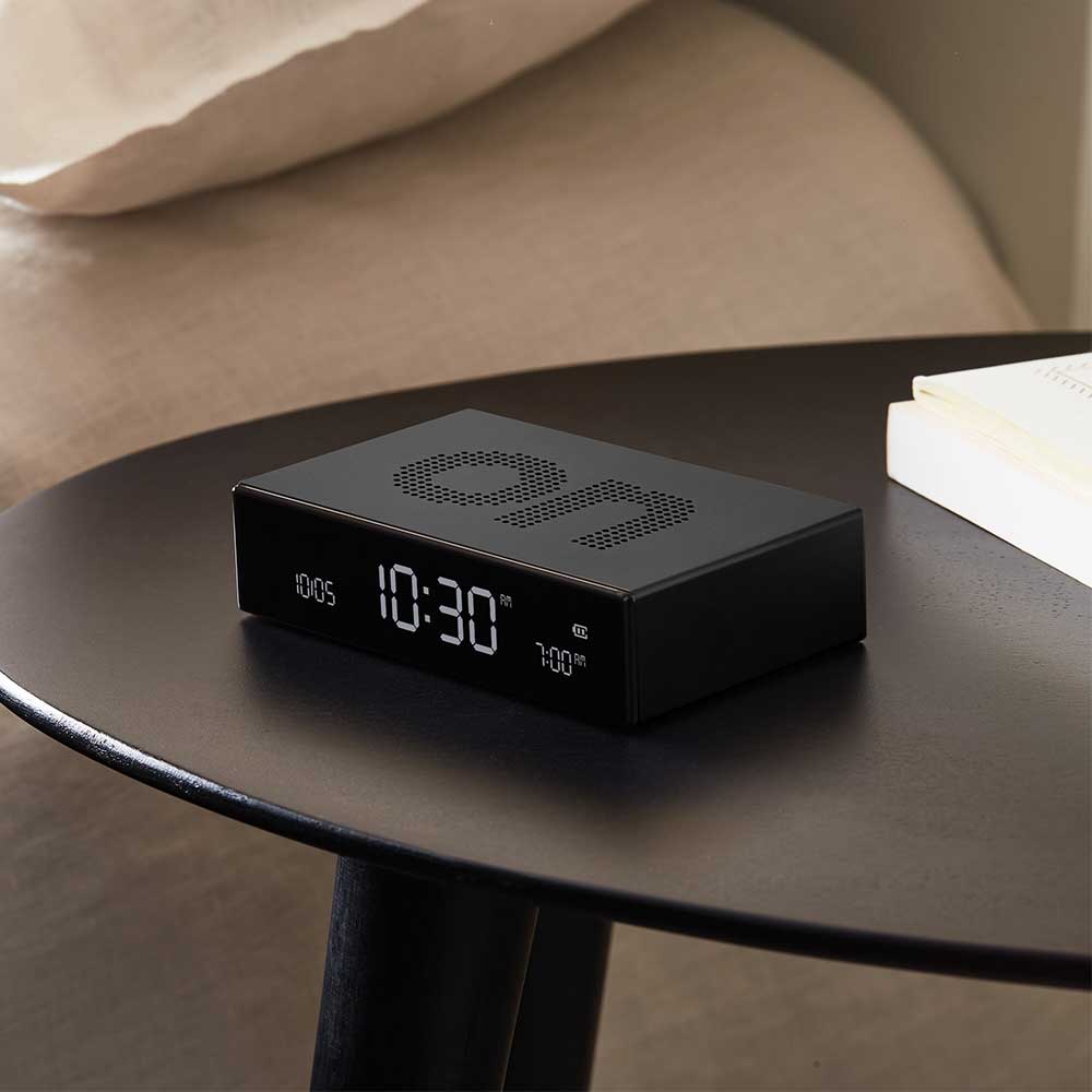 Flip Premium Alarm Clock - Black