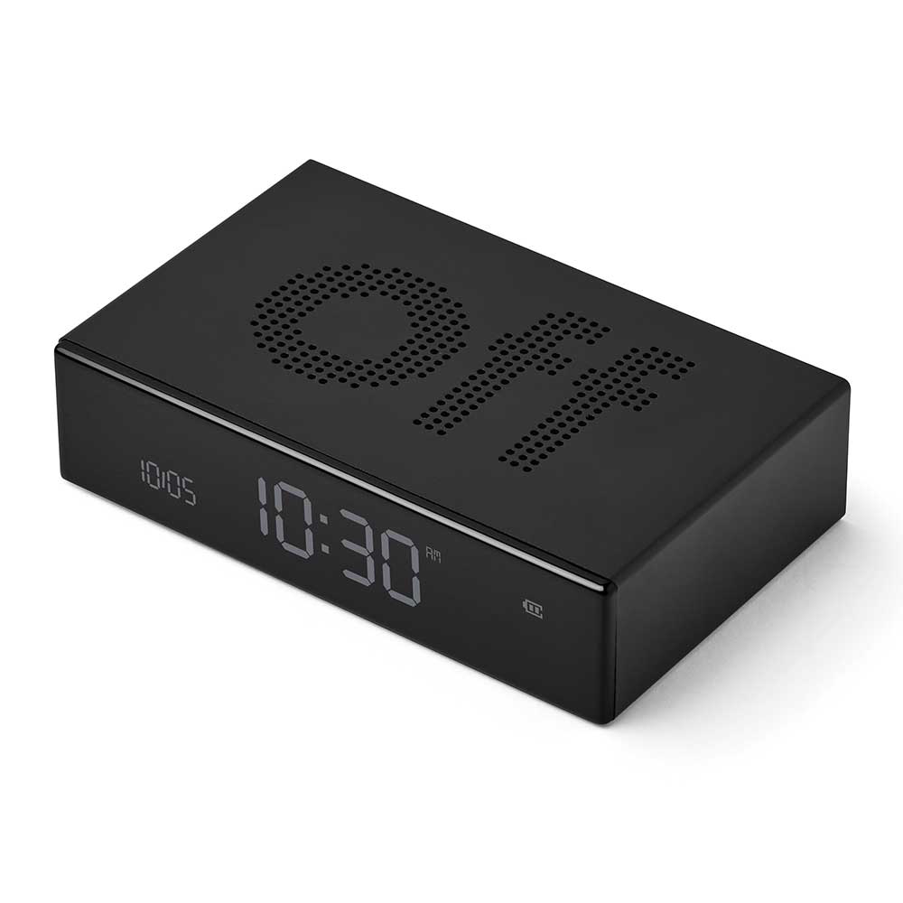 Flip Premium Alarm Clock - Black