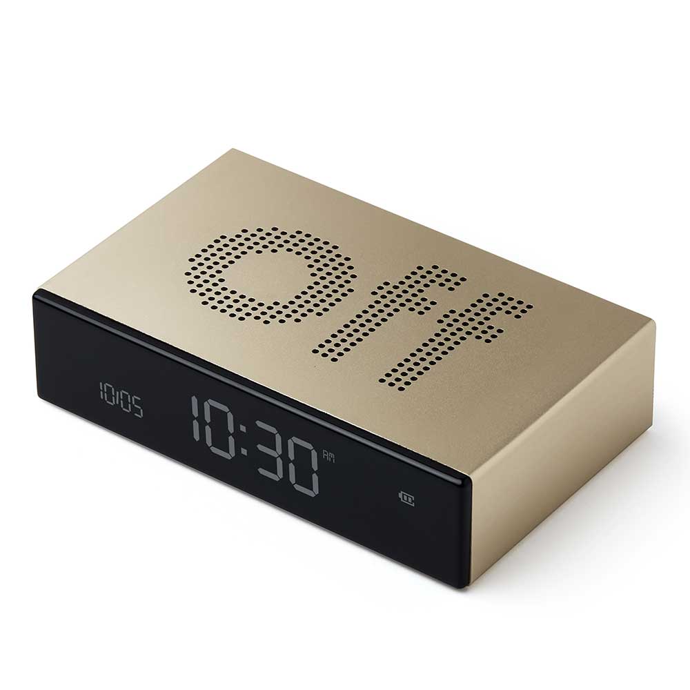 Flip Premium Alarm Clock - Gold