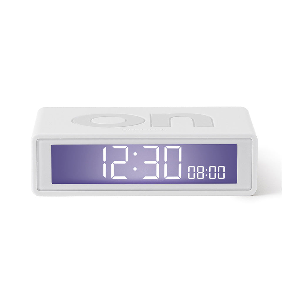 Flip+ Travel Alarm Clock - White