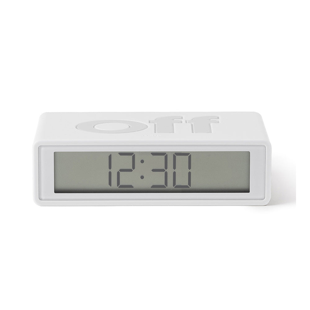 Flip+ Travel Alarm Clock - White