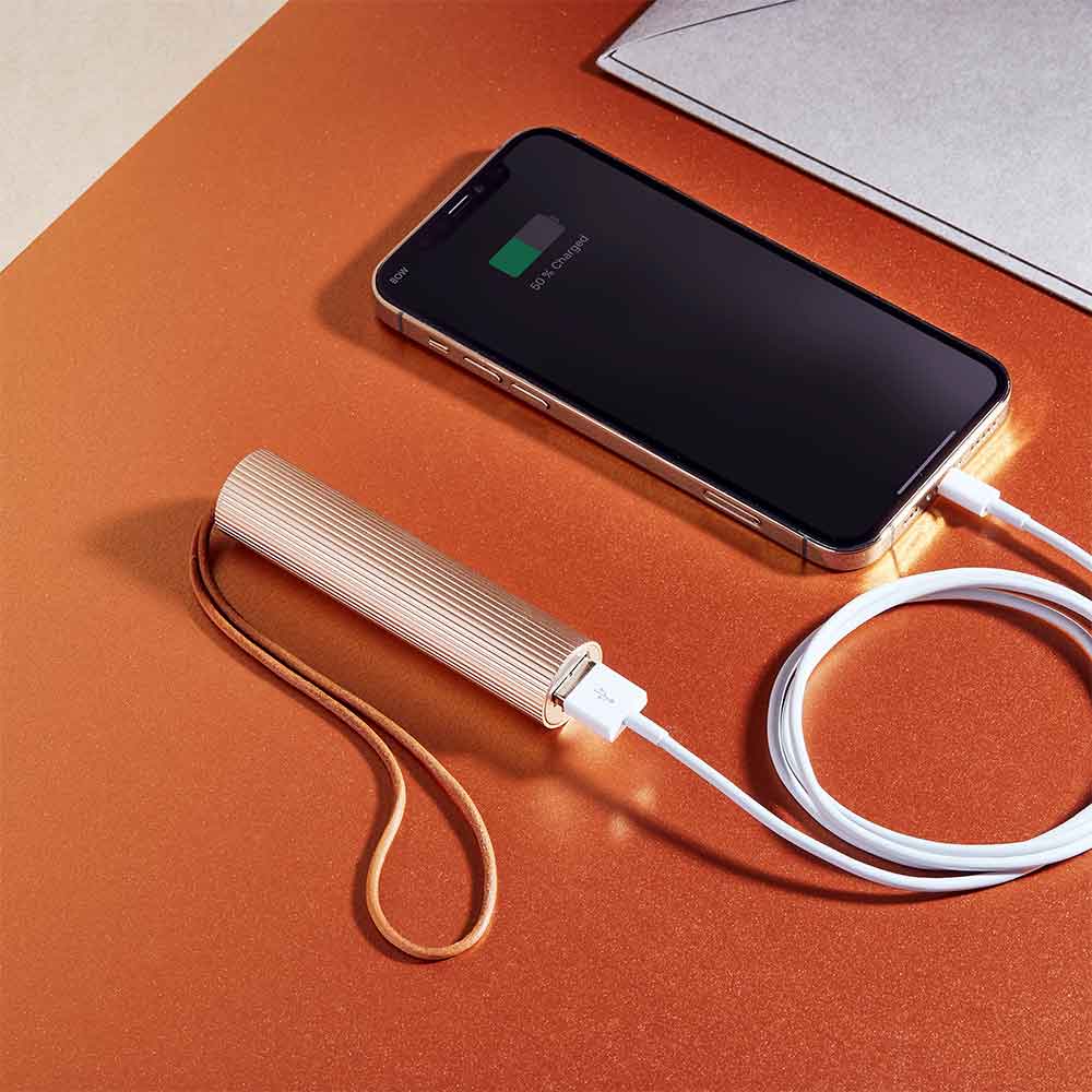 Fine Tube Power Bank - Soft Gold