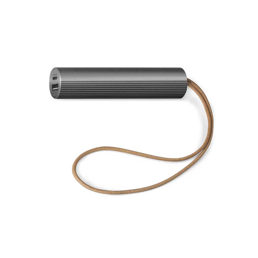 Fine Tube Power Bank - Gun Metal