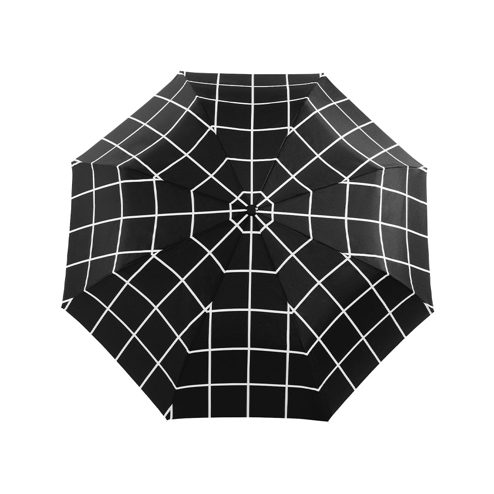 Black Grid Compact Duck Umbrella