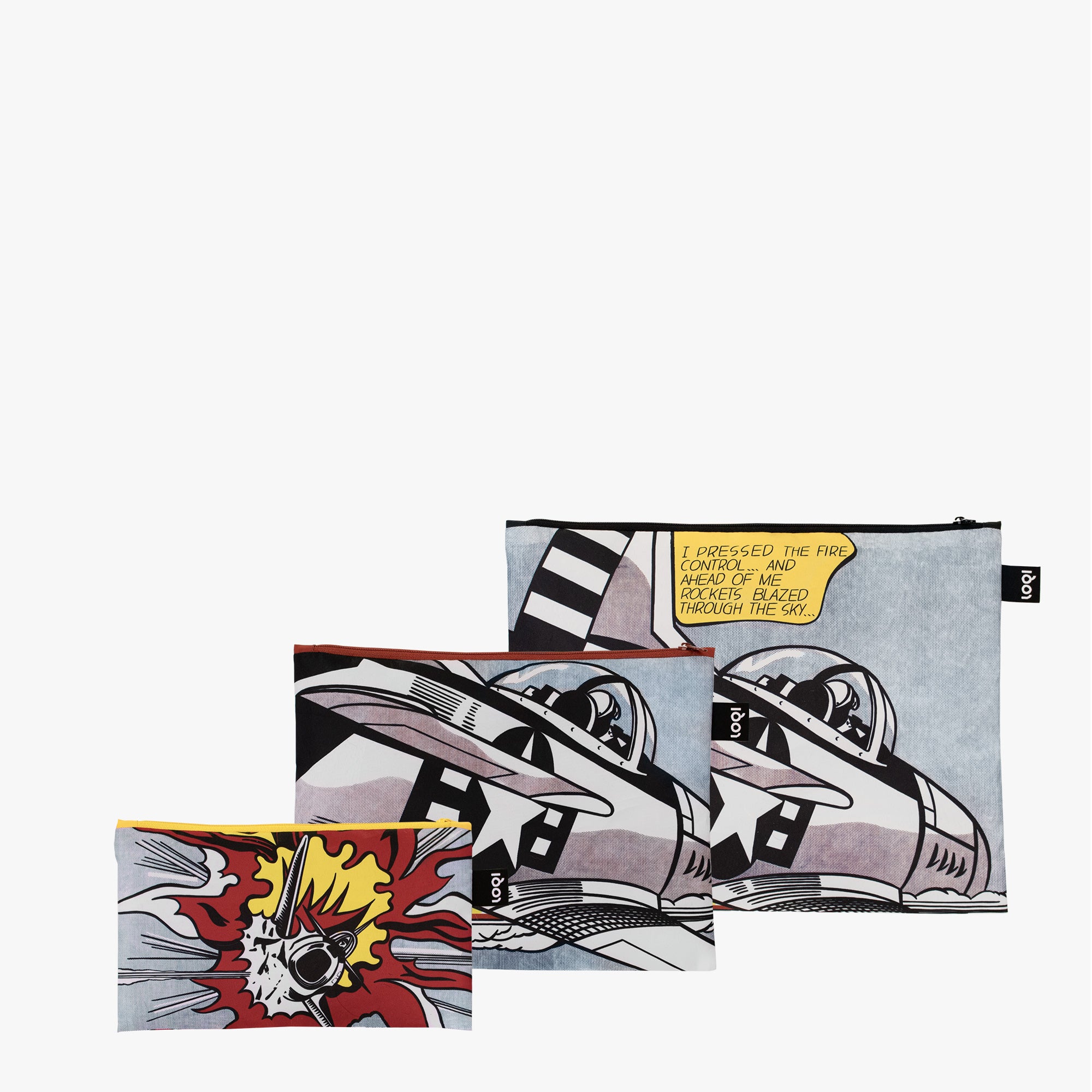 Zip Pockets, Recycled - ROY LICHTENSTEIN Whaam!