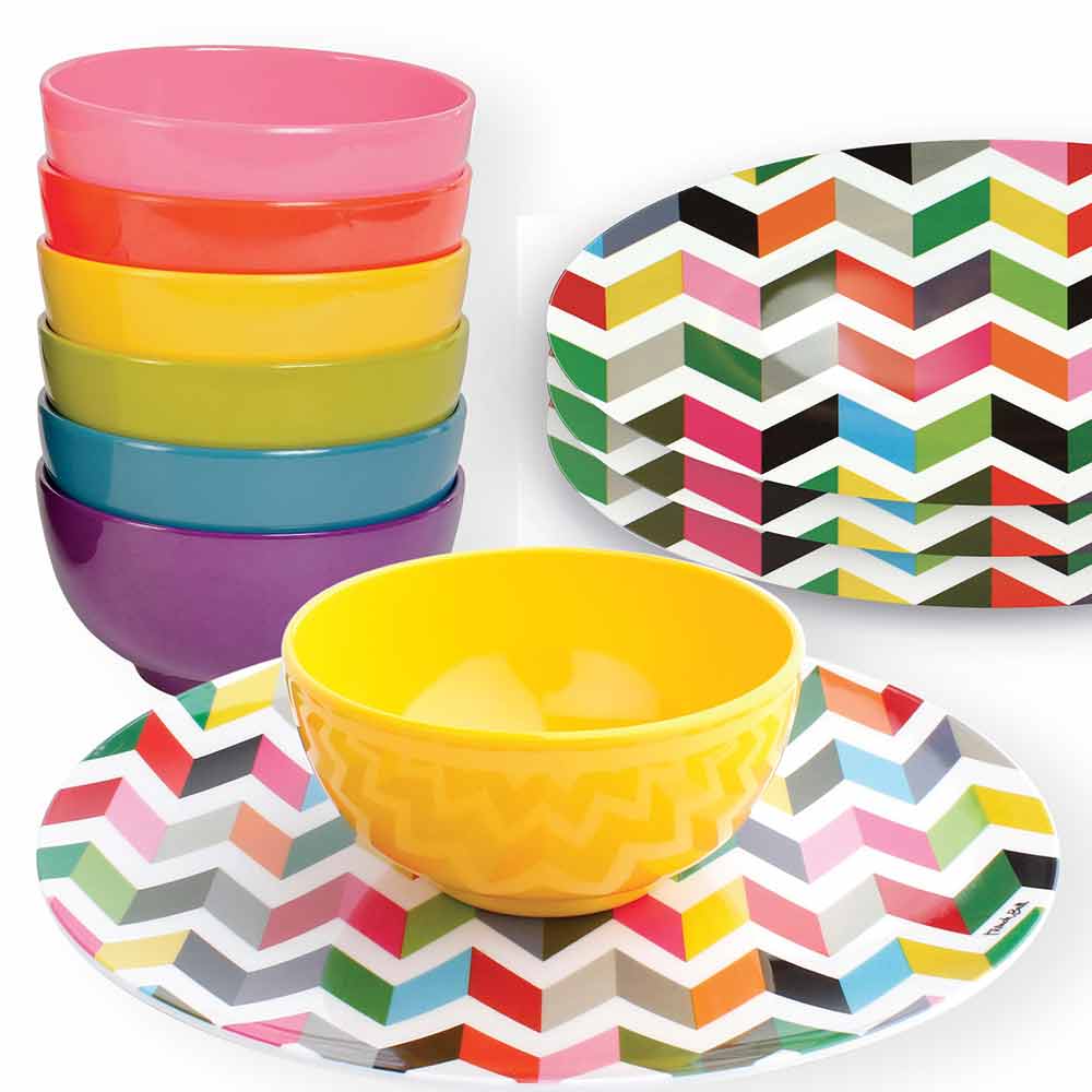 Set of 4 Large Plates - Ziggy