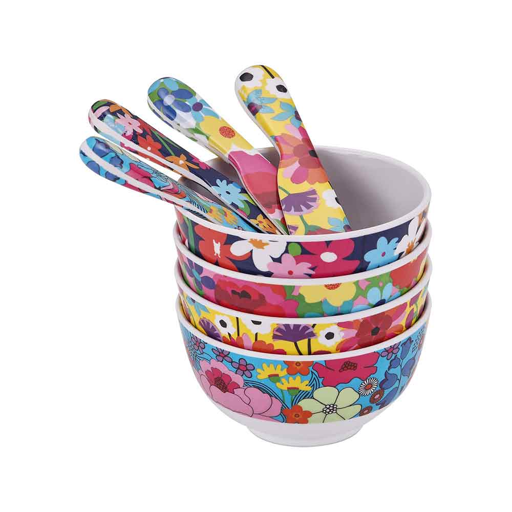 Set of 4 Mini Bowls - Garden Floral