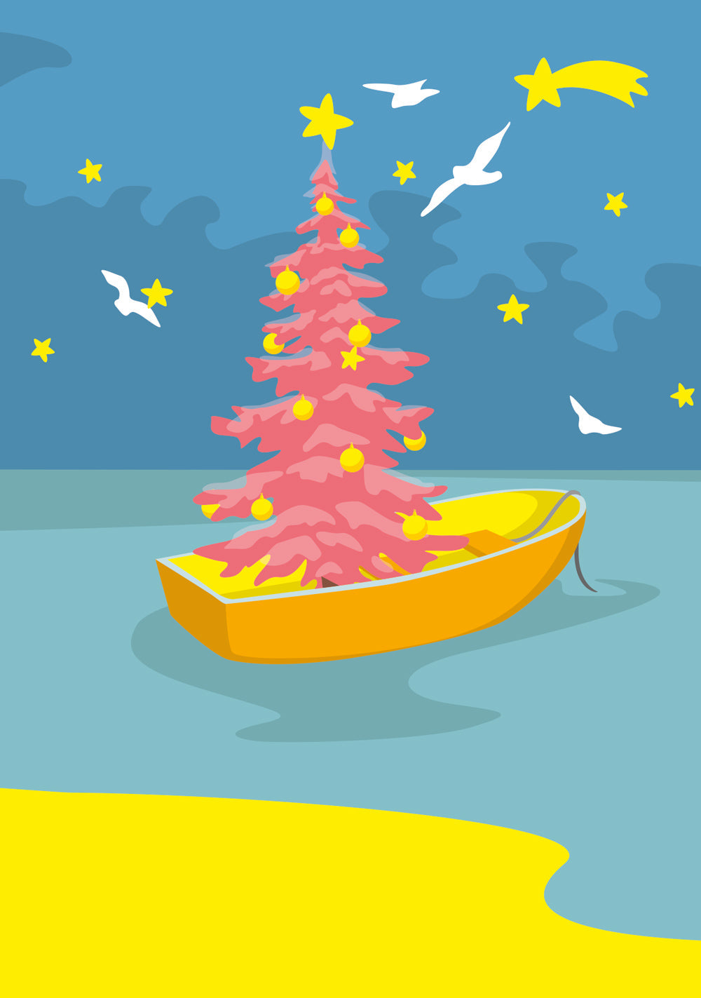 PK - luminous - boat with xmas tree