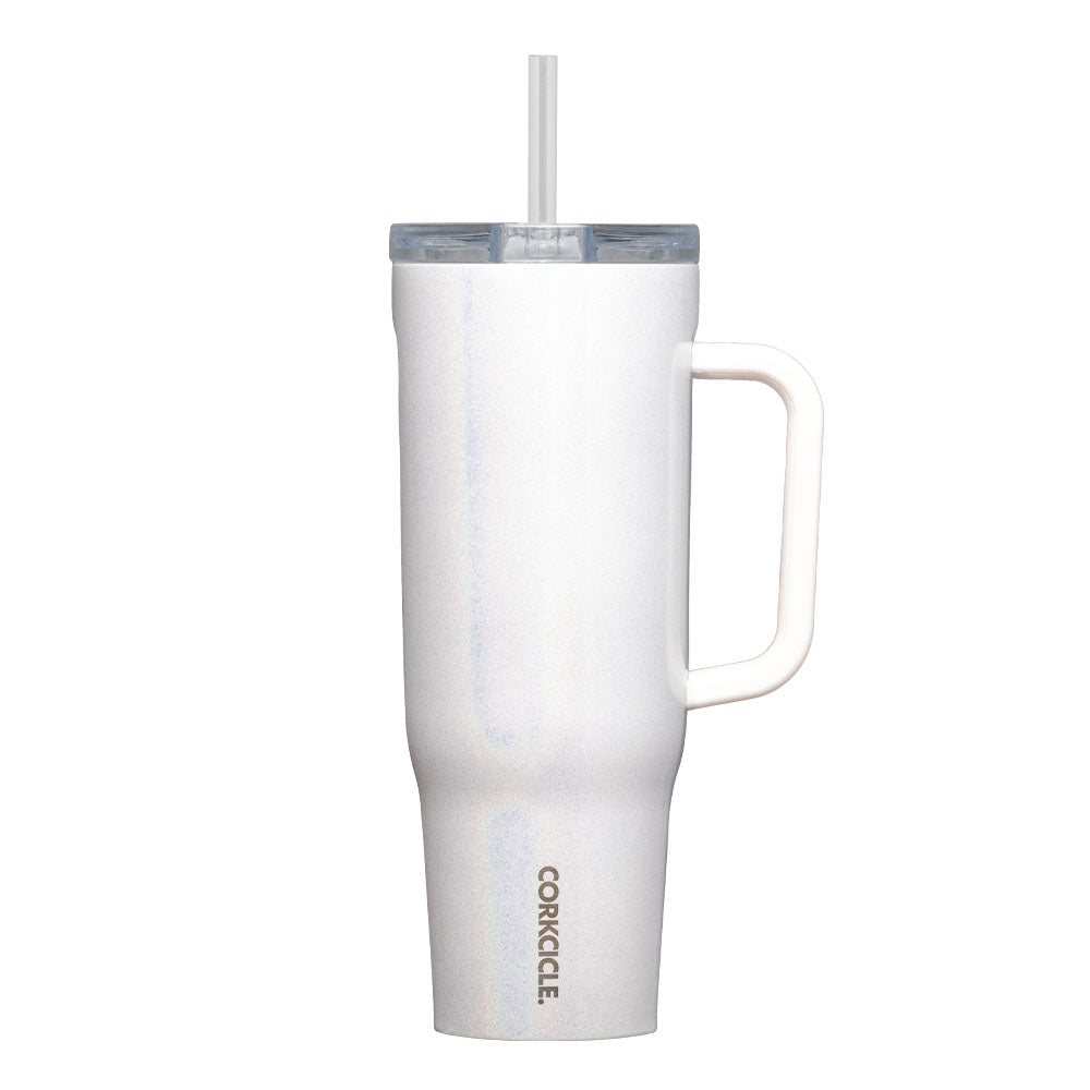 Cruiser Cup With Straw 1200ml Glittery White