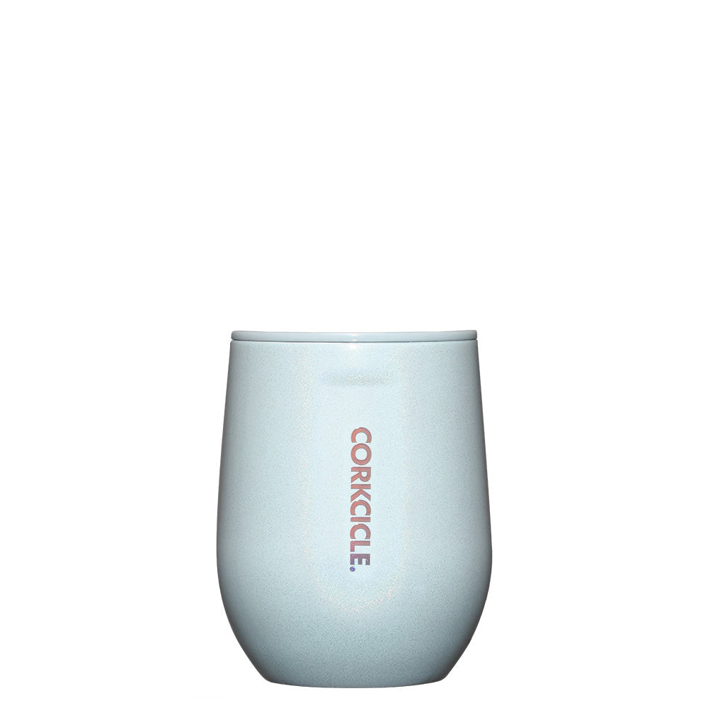 Stemless Cup 350ml Glittery Light Blue