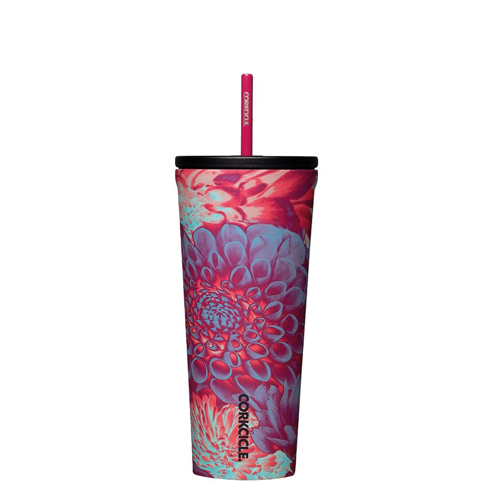 Cold Cup With Straw 710ml Dopamine Floral