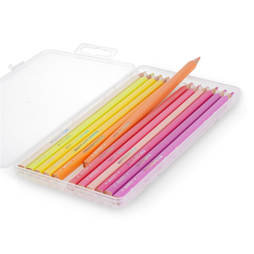 Set Of 12 Colouring Pencils - Live Colourfully - Sunset Palette