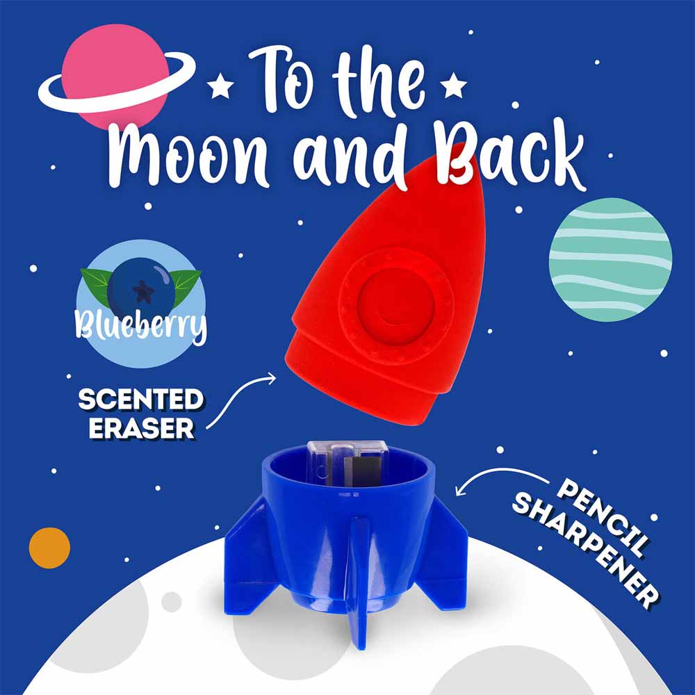 Pencil Sharpener W/Eraser - To The Moon And Back_Kit_12Pcs - Space