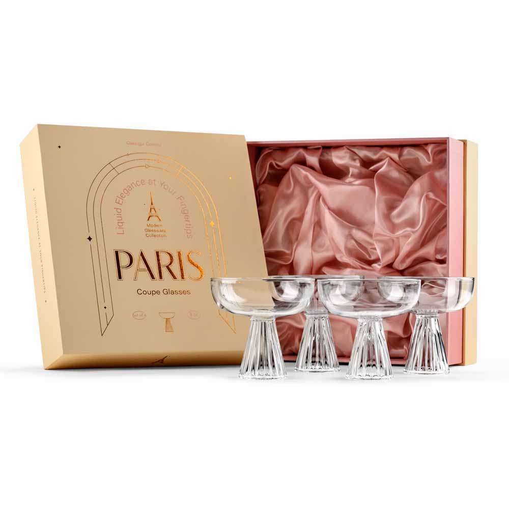 Paris Coupe Cocktail and Champagne Glasses