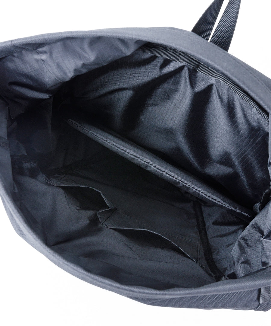 Roll Top Backpack Solid Black 4482