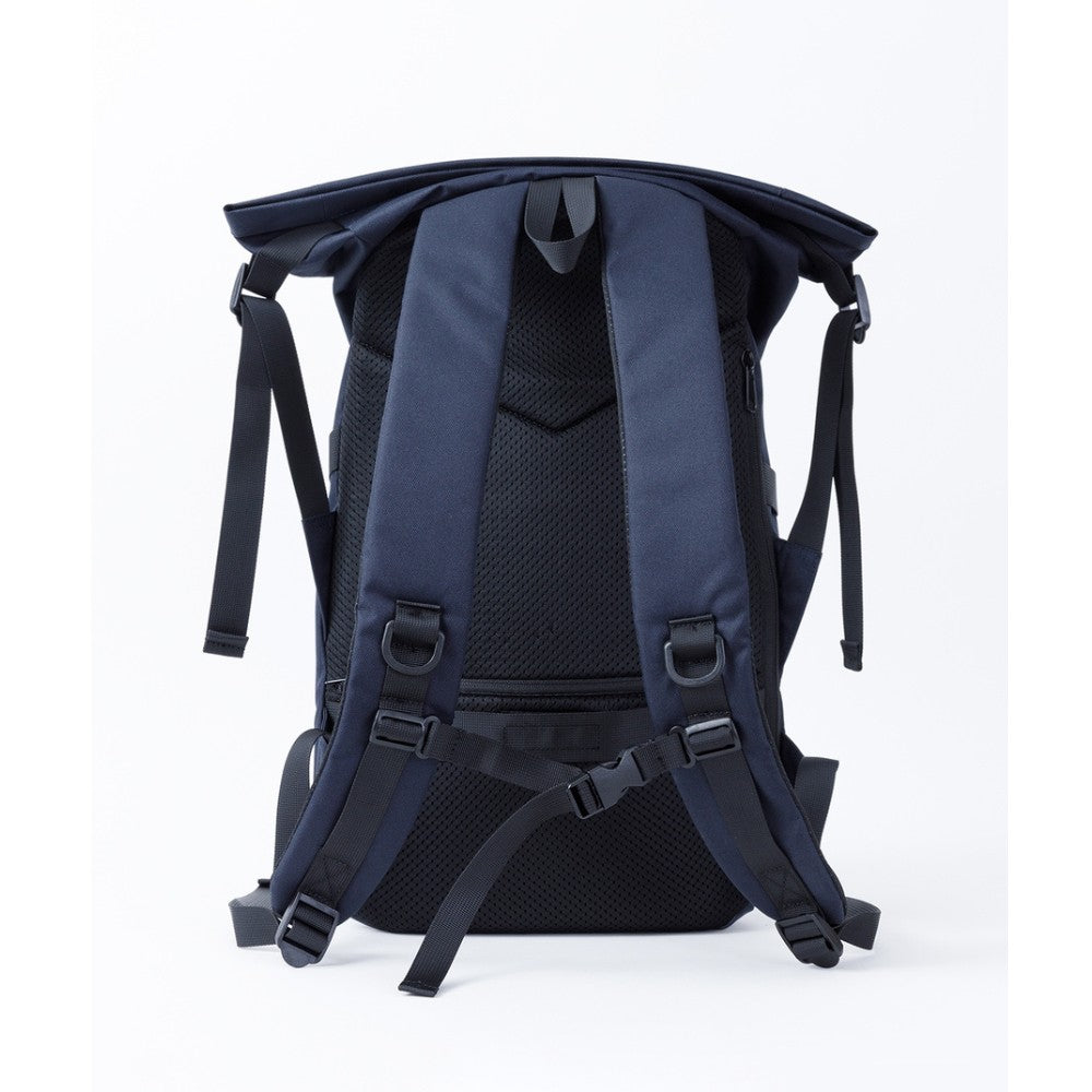 Roll Top Backpack Solid Navy 4482