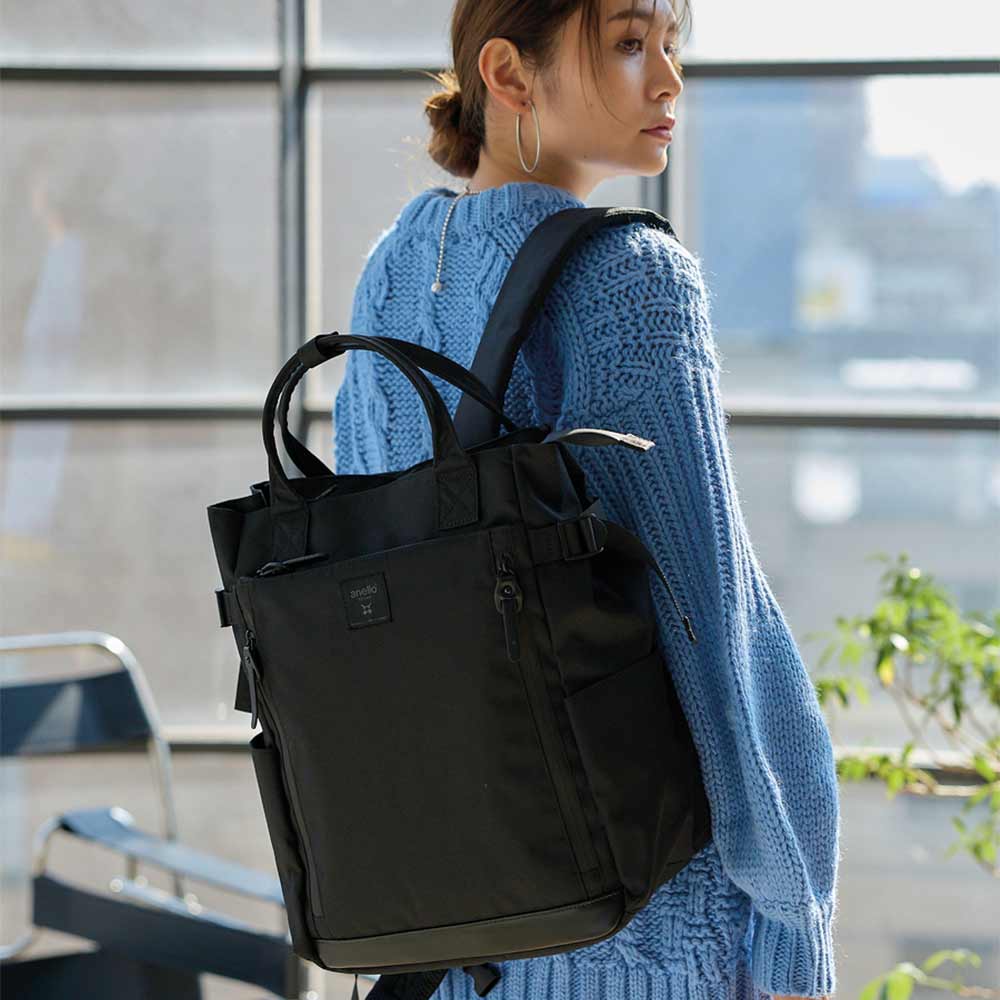 2Way Tote Backpack Black 1112