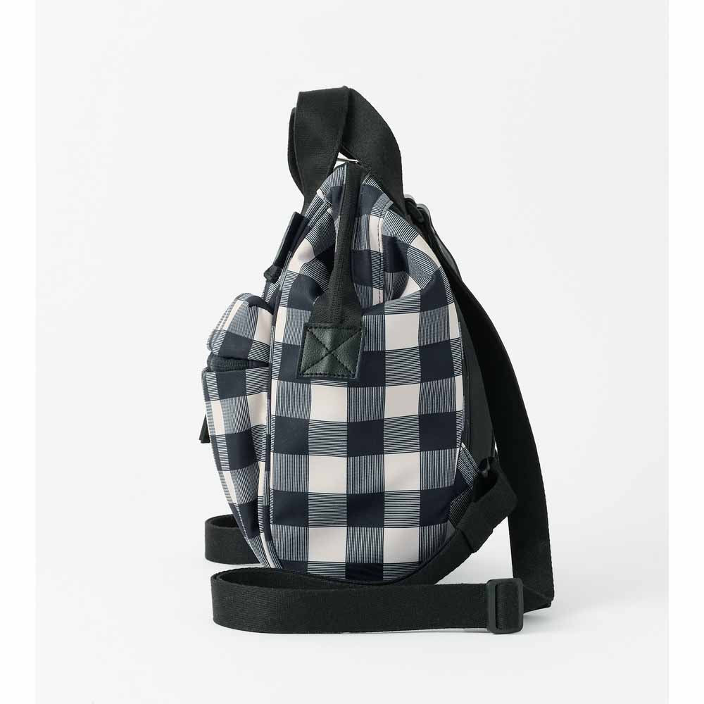 Kuchigane micro backpack  - black white