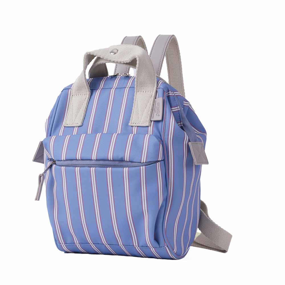 Kuchigane micro backpack - Striped blue